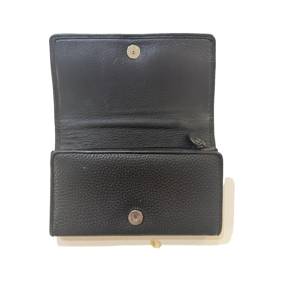 Brighton Wallet Womens Leather Snap Closure Braided Trim Medallion Organizer - Picture 2 of 8